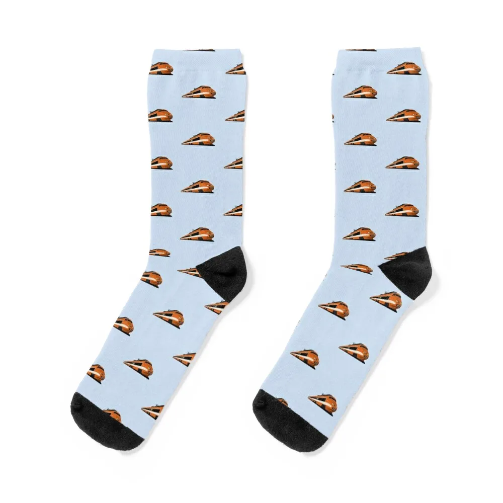 TGV Orange High-Speed Train, SNCF TGV Sud-Est Socks professional running bright garter Socks For Girls Men's