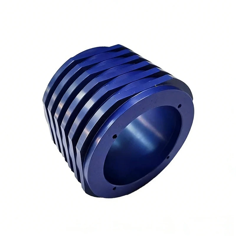 

Custom Aluminum Alloy 6061 CNC Machined Blue Hard Anodized Car Engine Block Valve Parts CNC Turning Milling Service