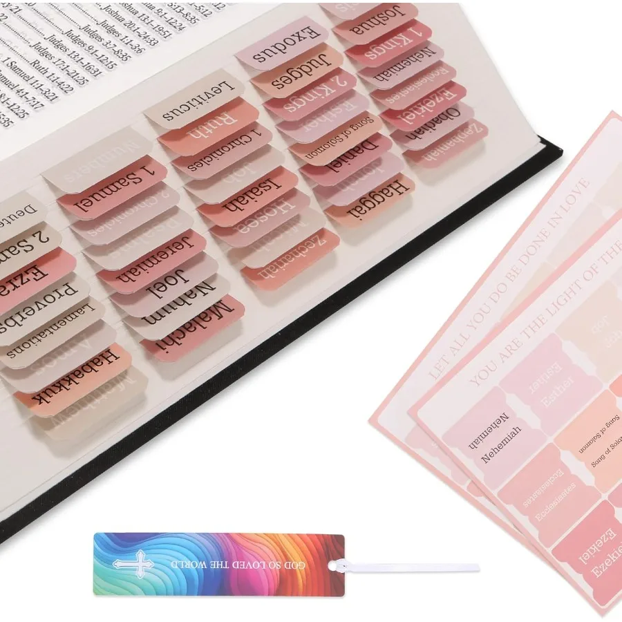 

Библейские вкладки для женщин и мужчин 75-вкладкиБлагородные вкладки для розовых Библейских вкладки Вкладки для Библейских книг Вкладки для Библейских учеников Библейские вкладки для индекса Библии