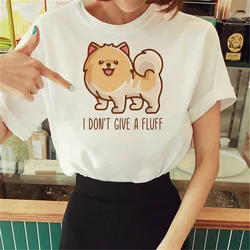 Pomeranian Tee women graphic Y2K summer t shirt girl streetwear anime y2k clothing