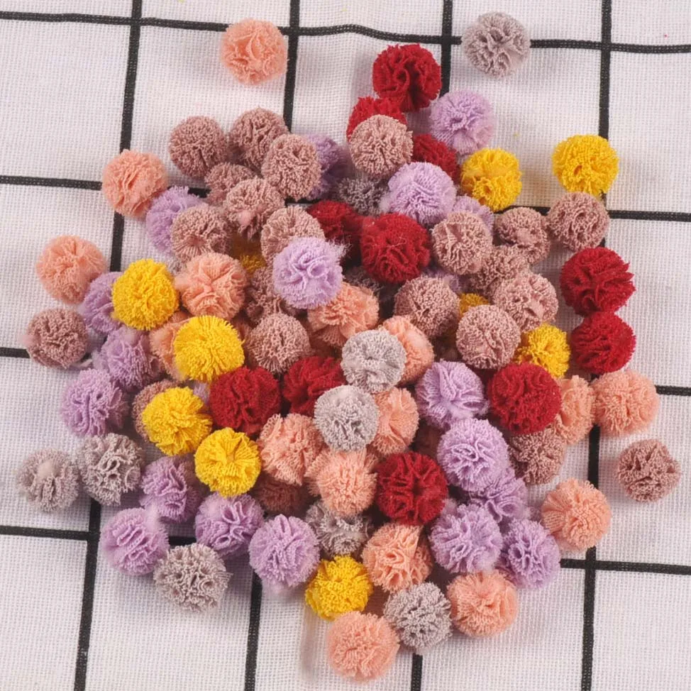 IkFor-Pompons souples multicolores pour enfants, artisanat fait main, pelucheux, jouets de bricolage, maison, fête de mariage, décoration de vêtement, 15mm, 50 pièces