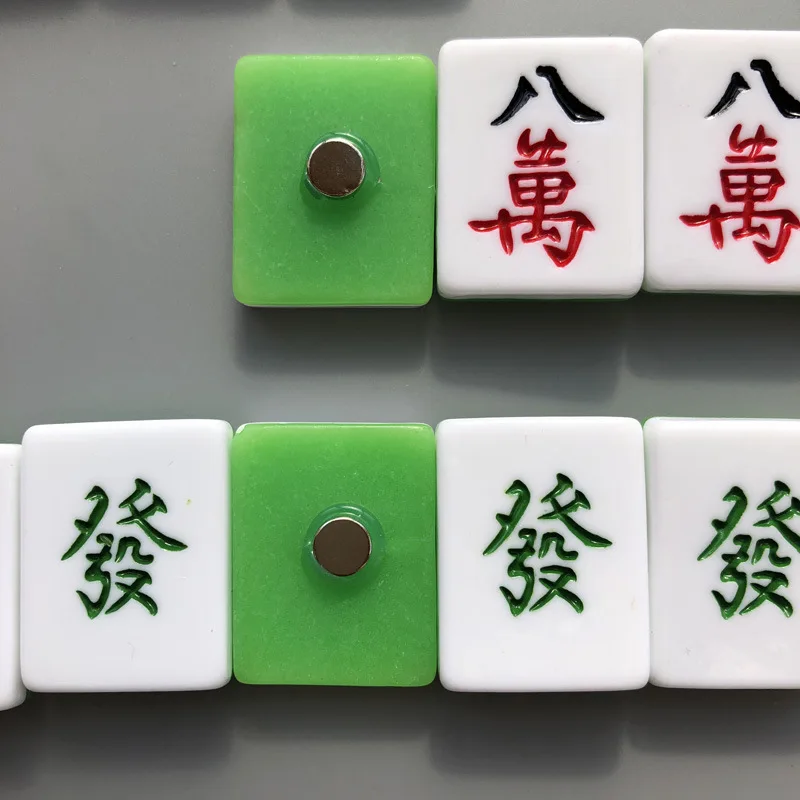 Refrigerator Magnet Creative Simulated Chinese Mahjong Magnetic Sticker Fridge Magnet Home Decoration Games Gifts Good Fortune