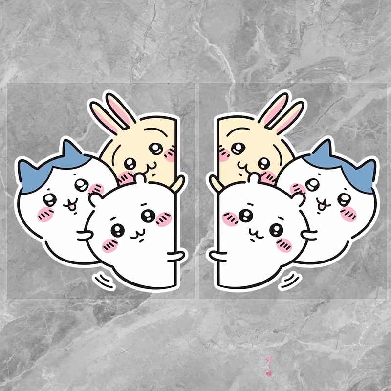 

Chiikawa Jiikawa креативная мультяшная автомобильная наклейка с царапинами, светоотражающая наклейка на стену для боди-арта автомобиля