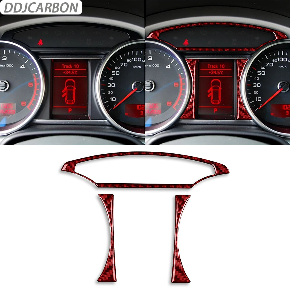 

For Audi Q7 2007—2015 Car Accessories Carbon Fiber Speedometer Dashboard Trim Frame Cover Interior Sticker Modification