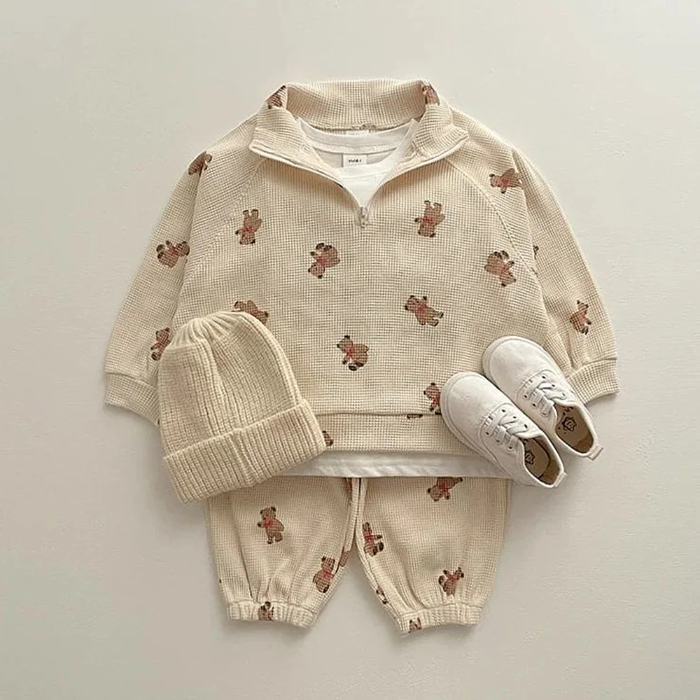 2PC Baby Boys Girls Clothes Set Infant Toddler Child Long Sleeves+pants Casual Suit Spring Autumn Baby Clothes