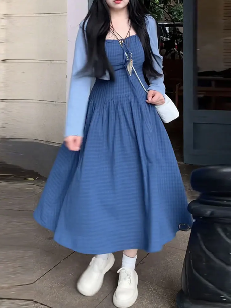 プラスサイズの女性の痩身ストラップ Dr セット春カジュアルルーズフィットロング Sve ミッドウエスト樹脂カラー折り畳まれた裾