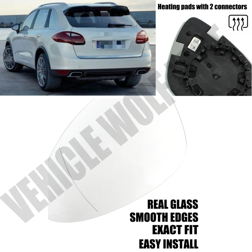 

For Porsche Cayenne 2011 2012 2013 2014 Car-styling Left Side Heated Rearview Mirror Glass 95873152120