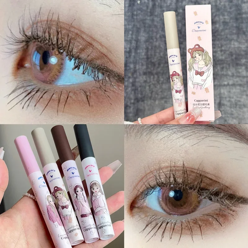 Mädchen Mascara Schwarz Braun Wimpern Wimpern Verlängerung Ultrafeine Wimpern Pinsel Curling Verlängerung Dicke Wimpern Mascara Make-Up