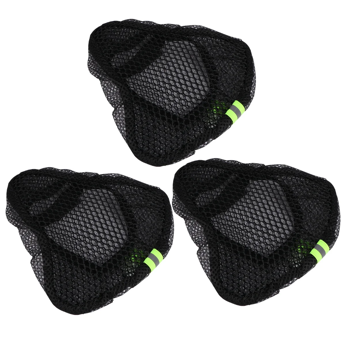 3Pcs Universal Breathable Sun-Proof Bike Seat Cover Durable Saddle Pad Protective Bike Accessories Black Riding