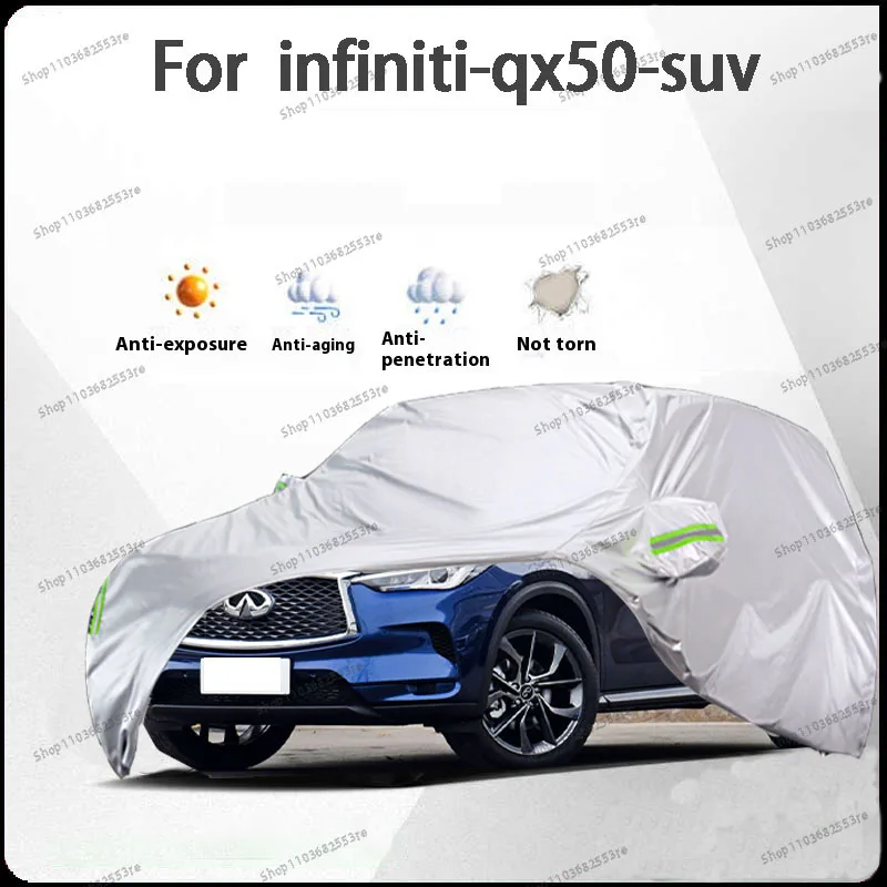 

For Infiniti QX50 Fit Car Cover Waterproof, Dustproof, Sunshade (UV), Snowproof | Silve Full Cover with All-Day Protection