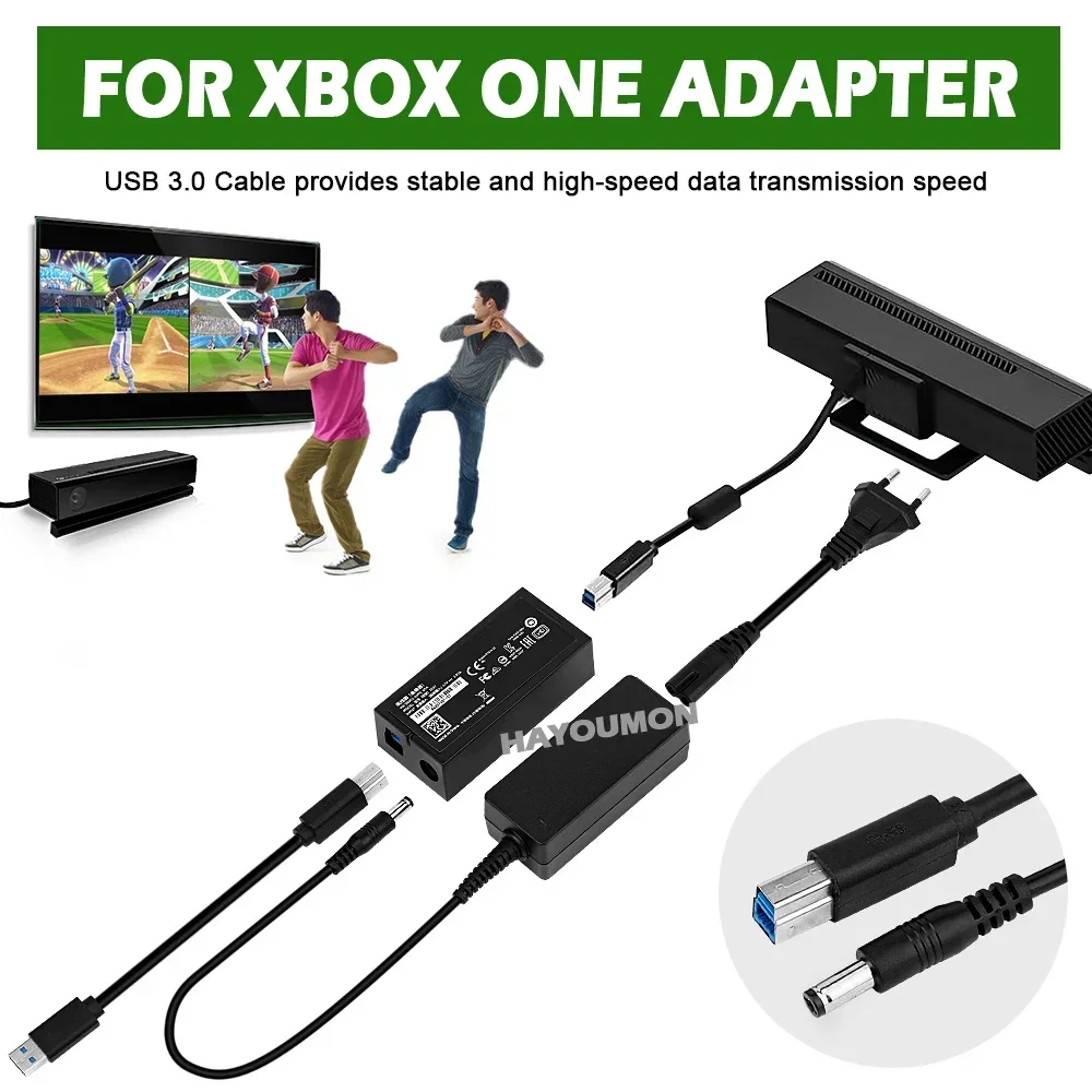 Versión NUEVA mejorada para Xbox One, adaptador Kinect 2.0 / 3.0 para XBOX ONE S, adaptador de corriente USB AC para XBOX ONE X