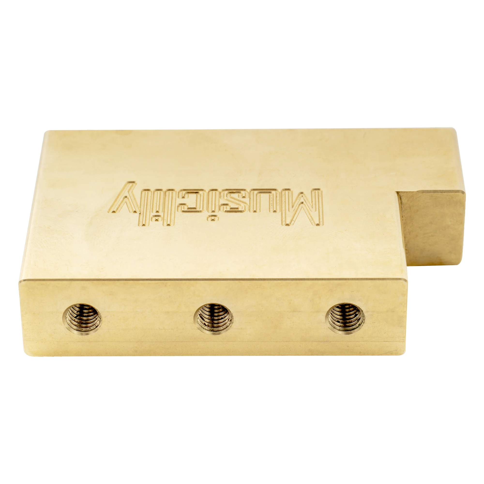 Musiclily Ultra Vollmassiver L-förmiger Tremolo-Block aus Messing/Stahl für E-Gitarren mit Floyd Rose Locking Tremolo-Brücke – Detail 17