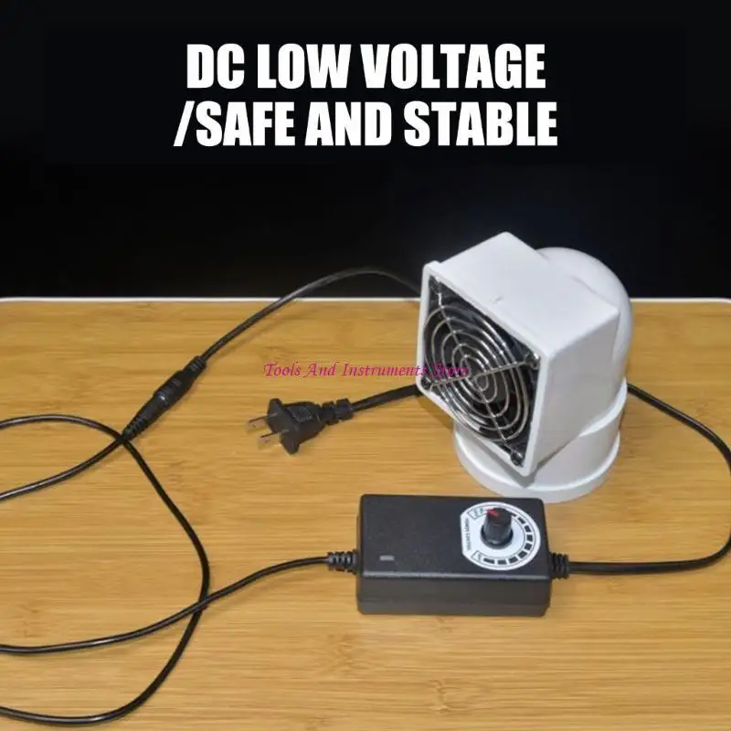 Quạt ống xả 12V 50mm/63mm/75mm cho máy thông gió hoạt động liên tục C7AC