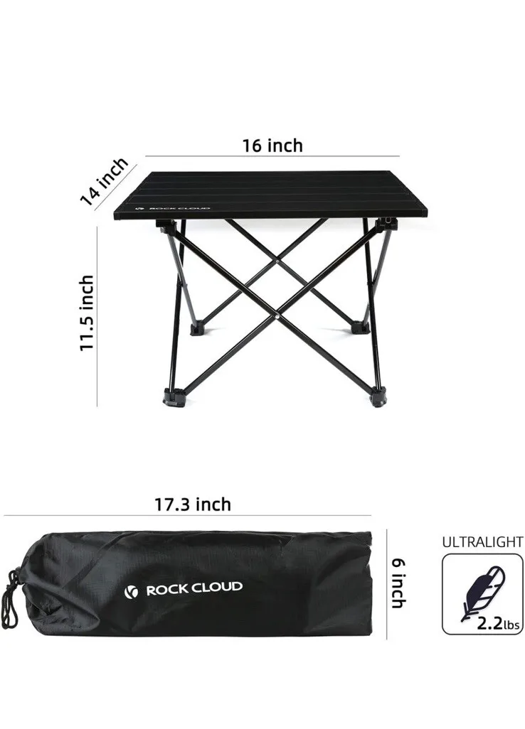 

ROCK CLOUD Portable Camping Table Ultralight Aluminum Folding Table
