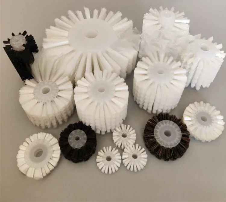 بكرة فرشاة صناعية ، فرشاة أسطوانية ، فرشاة سلك نايلون صغيرة ، إزالة الغبار ، عجلة مجوفة ، فرشاة أسطوانية ، دائرية