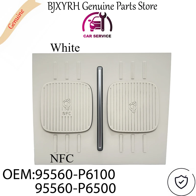 

95560P6100 95560P6500 White Complete Wireless Charger Pad Set Left & Right for Hyundai Santa Fe MX5 2024-2025 OEM 95560-P6100