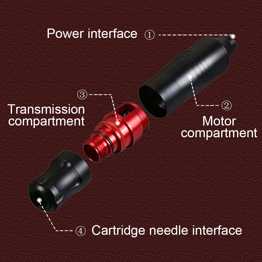 Conjunto de máquina de tatuagem profissional, kit de caneta de tatuagem rotativa, fonte de alimentação, interface dc, pistola de tatuagem rotativa,