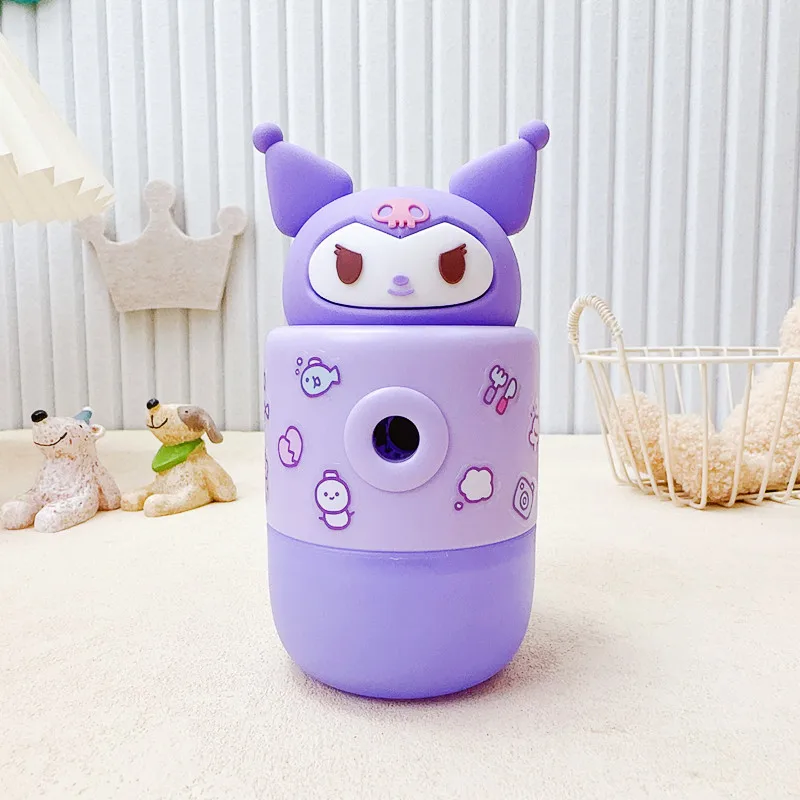 Sanrio Hand Cranked Pencil Sharpener Kawaii Kuromi My Melody Cartoon Student Pencil Sharpener Automatic Enter Pen Toys Girls