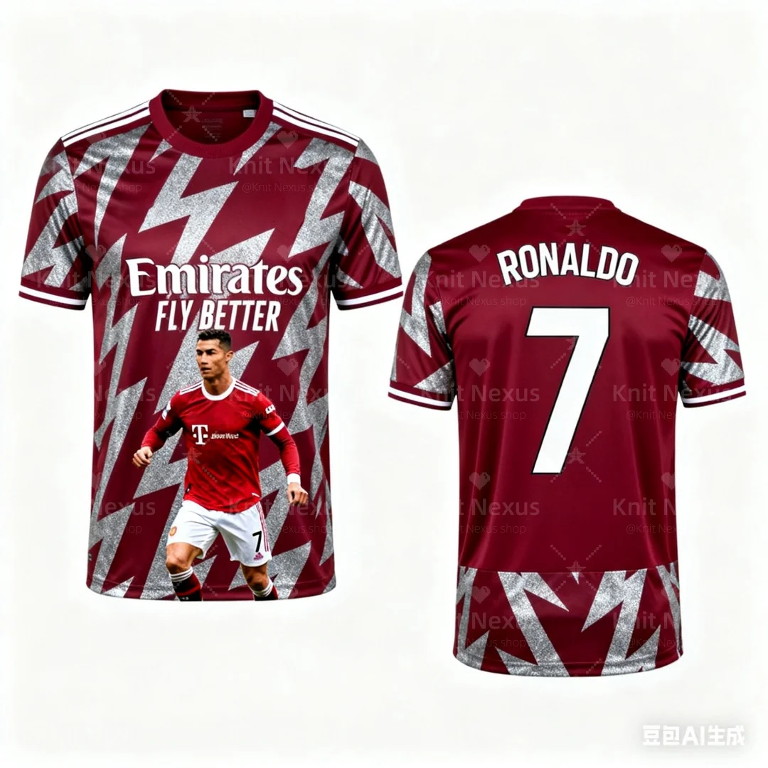 رونالدو رقم. 7 كرة القدم جيرسي الرجال تي شيرت رياضي ثلاثية الأبعاد الطباعة الصيف الجافة بسرعة تي شيرت رجالي ملابس الأطفال المحملة امرأة #2