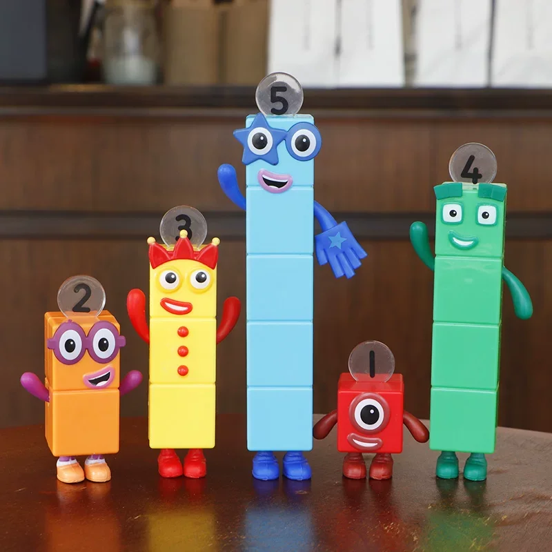 Heißer Verkauf Neue Zahlenblöcke Actionfiguren-Set 1-10 Komplettes Set Stapelbare Mathe-Lernspielzeug Bausteine Lernwerkzeug Geschenk