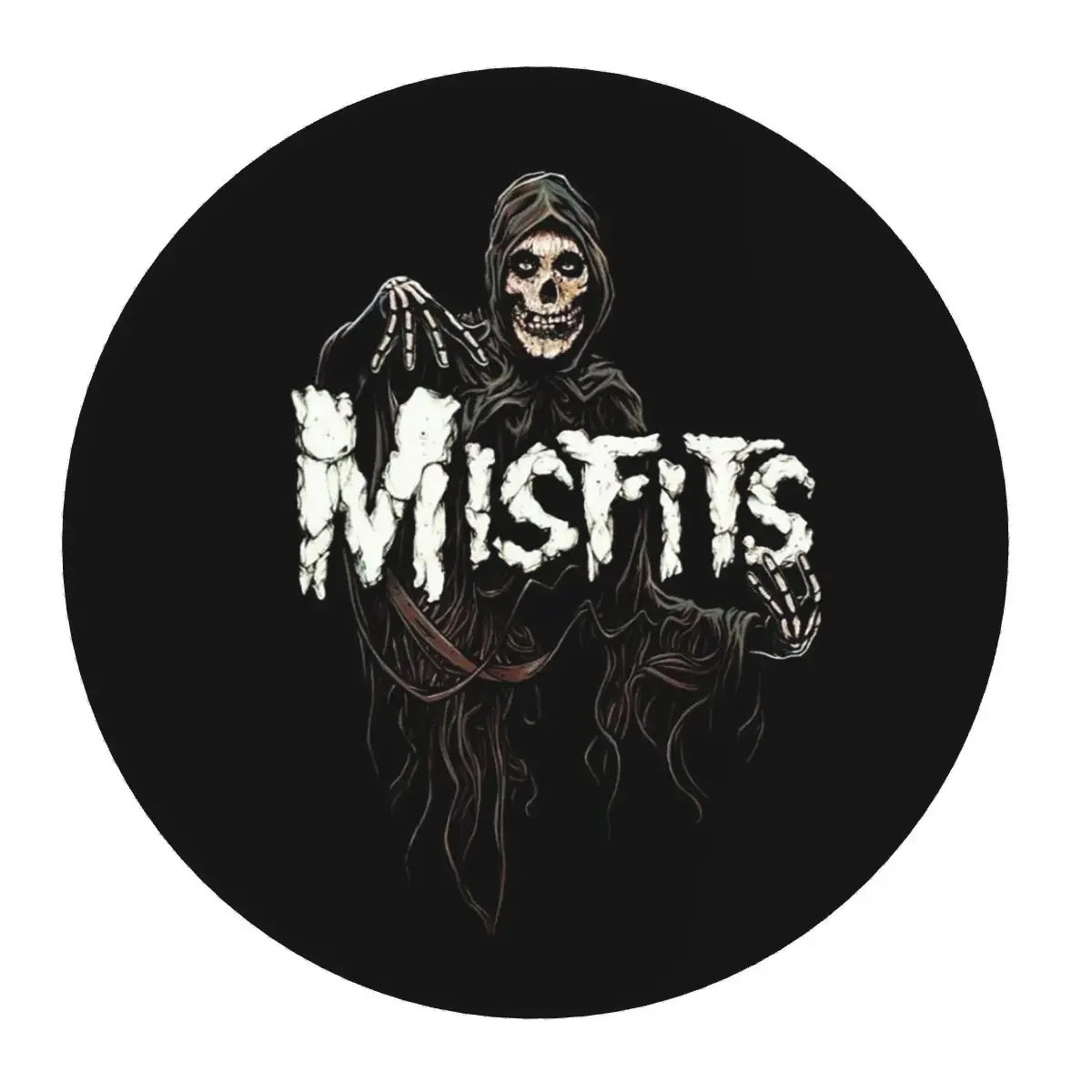 Misfits Skull Round Mouse Pad Computer Keyboard Mouse Mat Gaming Laptop Desk Mat Office Table Mats