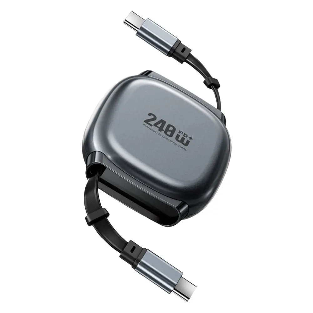 Fast Charging 240W USB C Cable PD3 1 Retractable Design Magnetic Feature Four Length Options for Various Devices