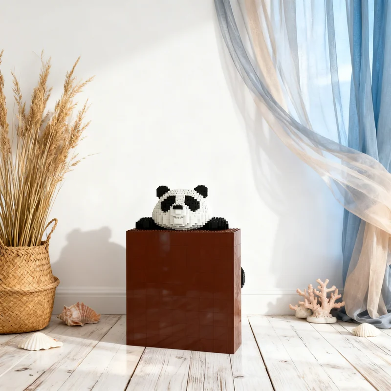

4445pcs MOC Climbing Pandas Sculptures Model Building Blocks Creative DIY Gift Display Decor Assemble Premium Adult Kids Desk