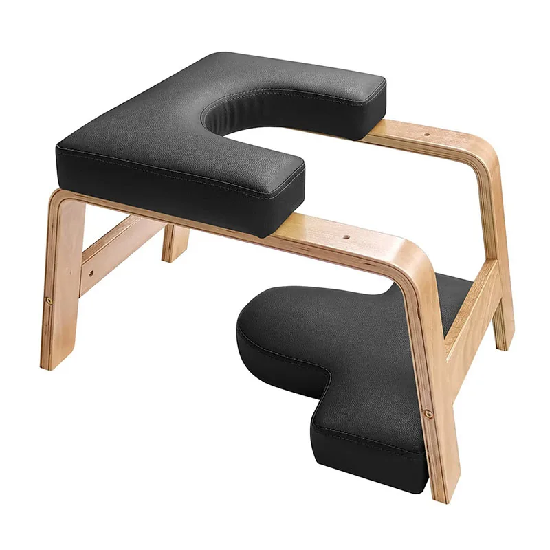 Solid Wood Yoga Stool Fitness Inverted Stool Yoga Auxiliary Chair Home Fitness Yoga Chair