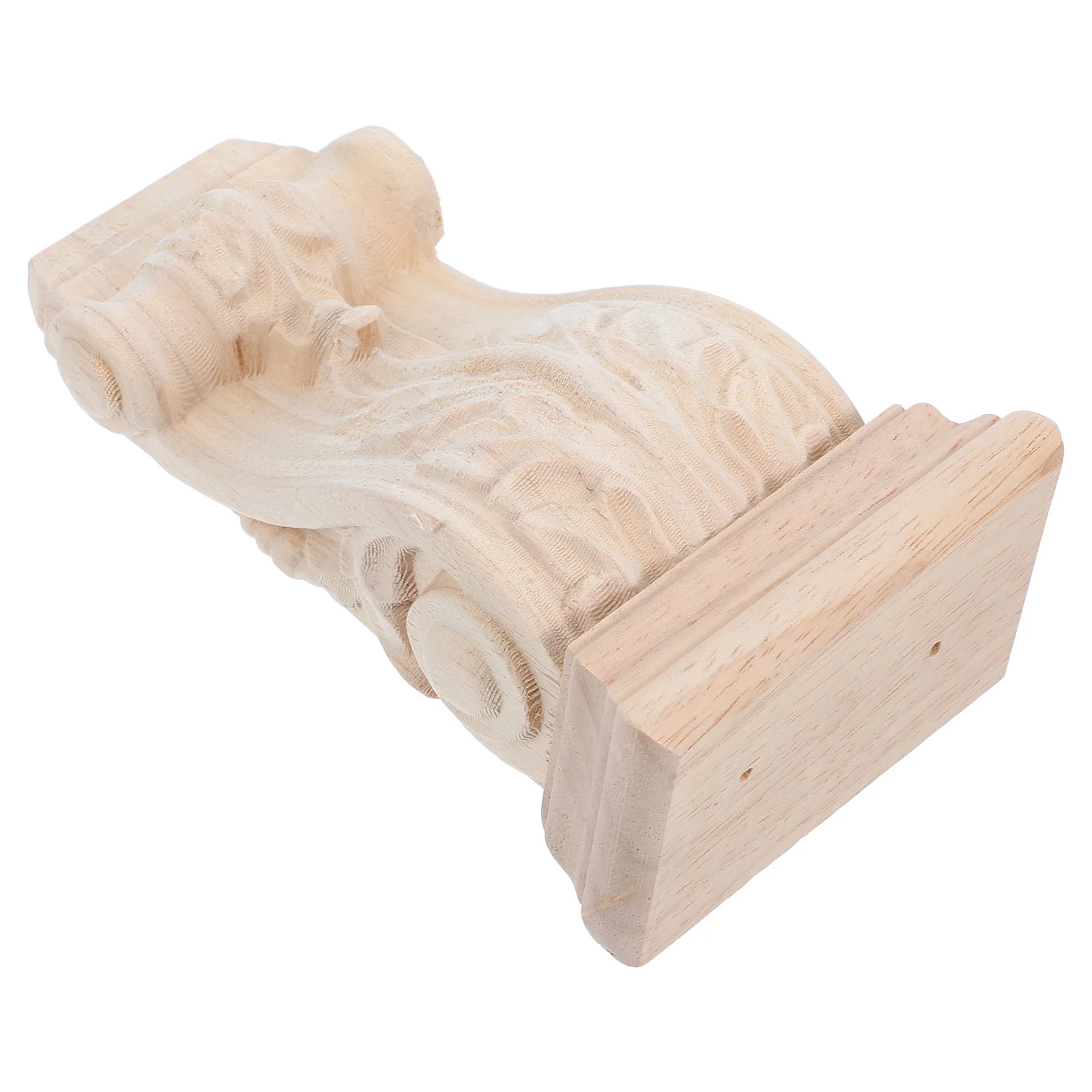 Carved Wood Capitals and Corbels Wooden Small Shelf Bracket Knotty Carving Country Decor