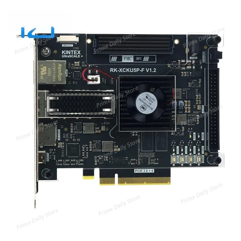 XCKU5P FPGA Development Board, KU5P Evaluation Board with FMC HPC, QSFP28 100G Optical Port, PCIe 3.0 Interface