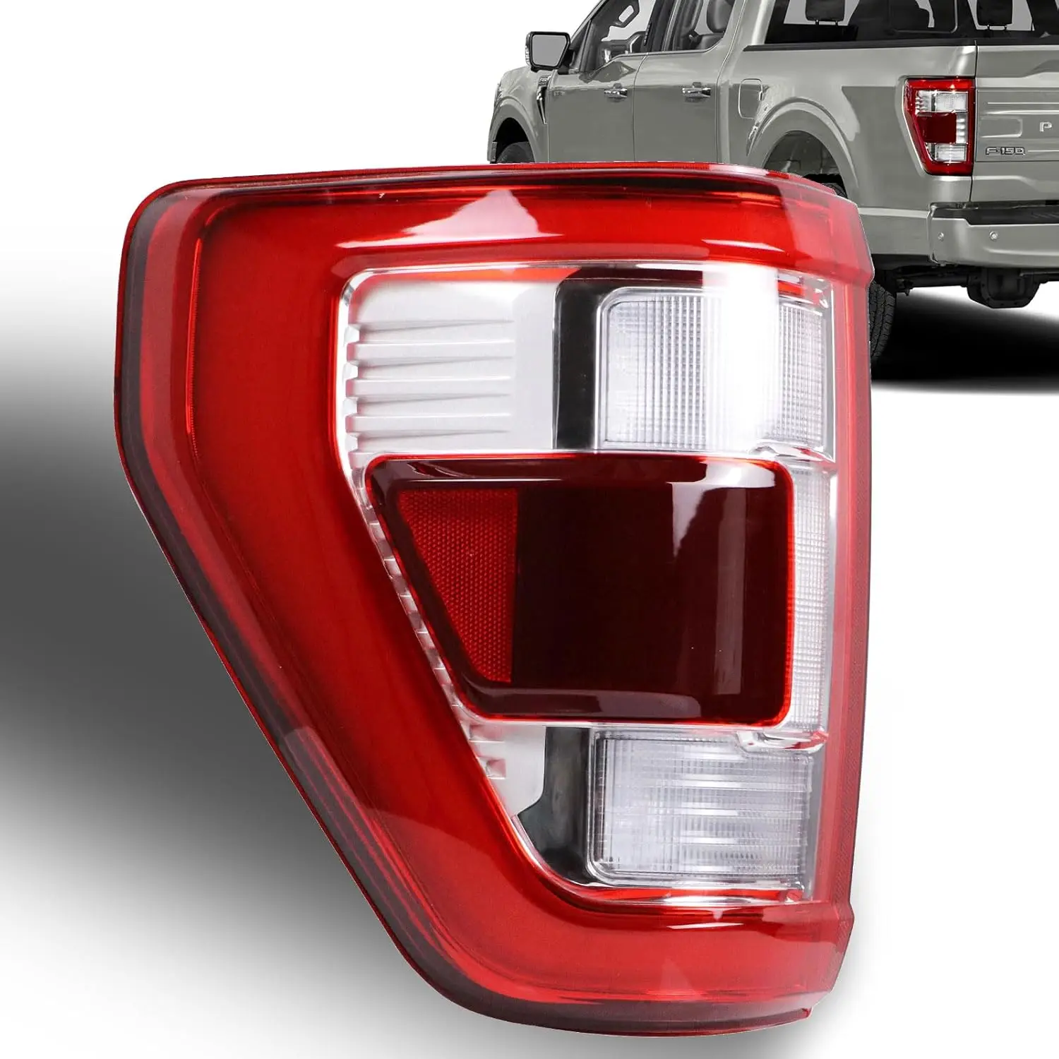 

LED Tail Light with Blind Spot Compatible With 21-23 Ford F150 Left Driver Side Taillight Rear Brake Lamp Signal Assembly