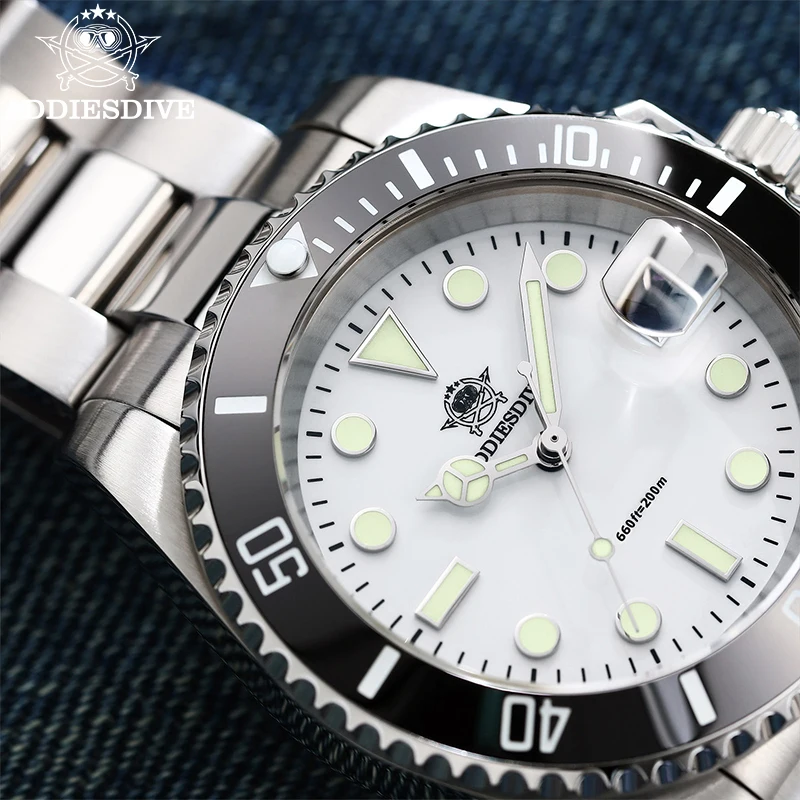 Addiesdive كوارتز ساعة رجالية BGW9 سوبر مضيئة 200 متر مقاوم للماء غواص ساعة اليد 41 مللي متر الفولاذ المقاوم للصدأ ساعات الترفيه للرجل