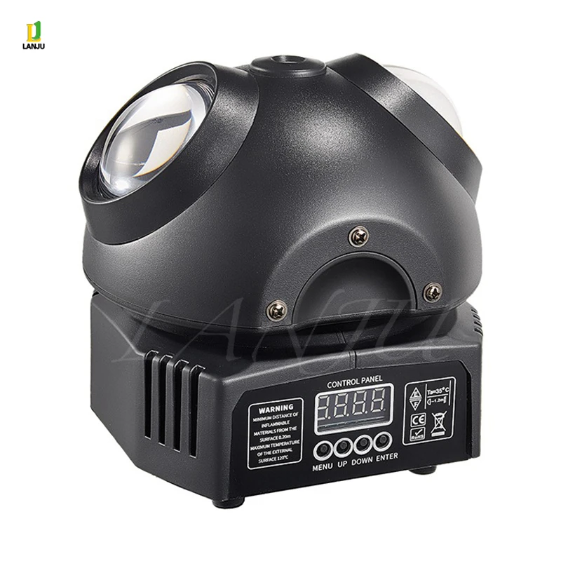 Mini LED Beam Atmosphere Light DMX Remote Control Moving Head Stage Light Disco DJ Party Ball Lights Bar Room Decoration Light