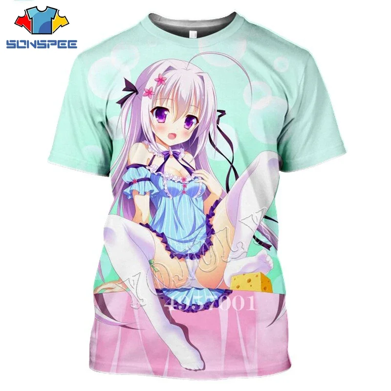 Summer 2024 New Hot SONSPEE Anime 3D Printed Harajuku Short Sleeve T-shirt for Men and Women Plus-size Fashion Top