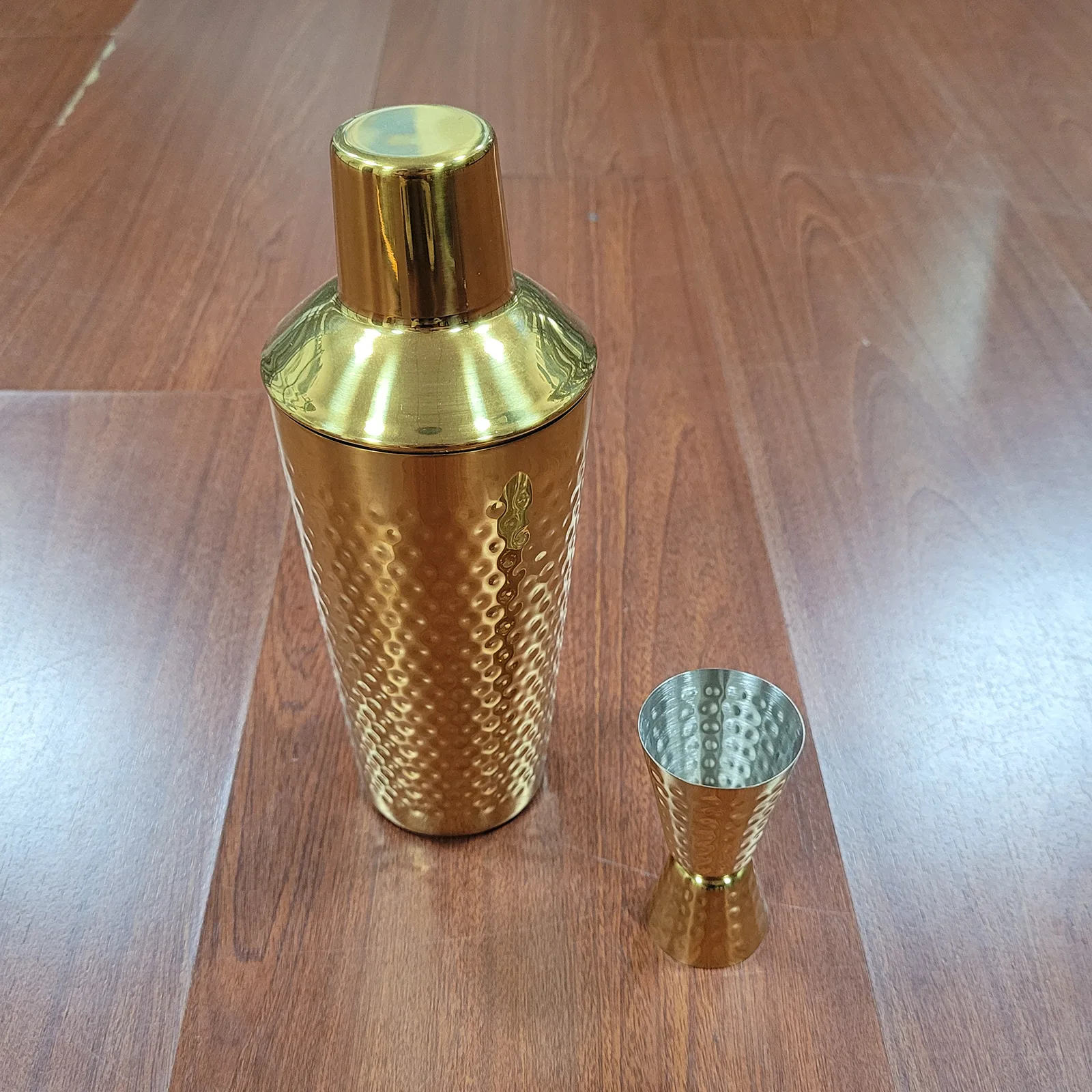 304 Stainless Steel Gold Hammer Point Shaking Wine Glass, Double-headed Measuring Cup Worker