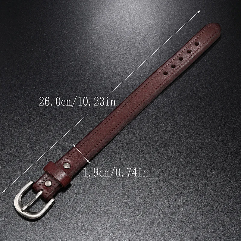 Vintage leather bracelet for men Simple buckle cowhide men bracelet