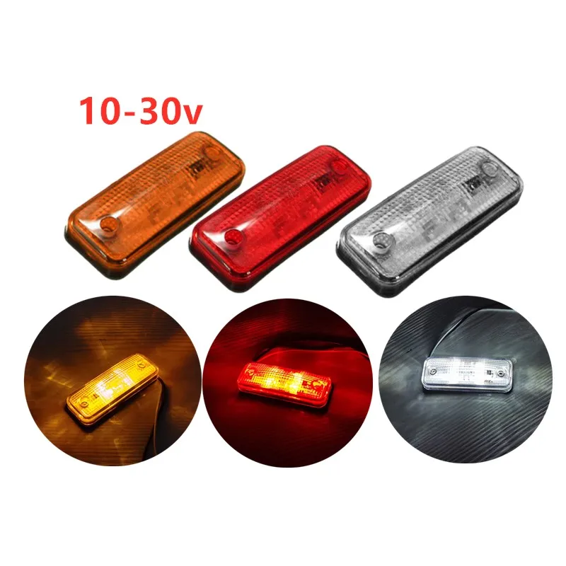 1piece 10-30V Red White Amber Clearance Side Marker Indicator Light  For Trailer Truck Caravan Signal lights turn lights E8