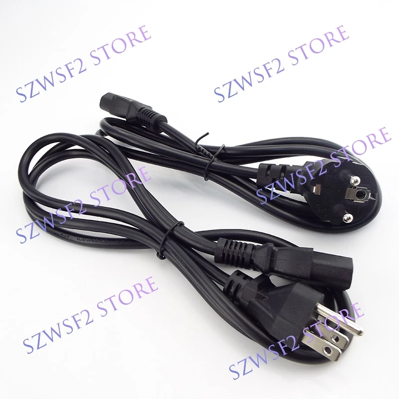 1.5m EU IEC C13 Computer AC Power Supply Cable Copper Wire Connector Printer Monitor For PC Monitor Printer Extension Cord E2