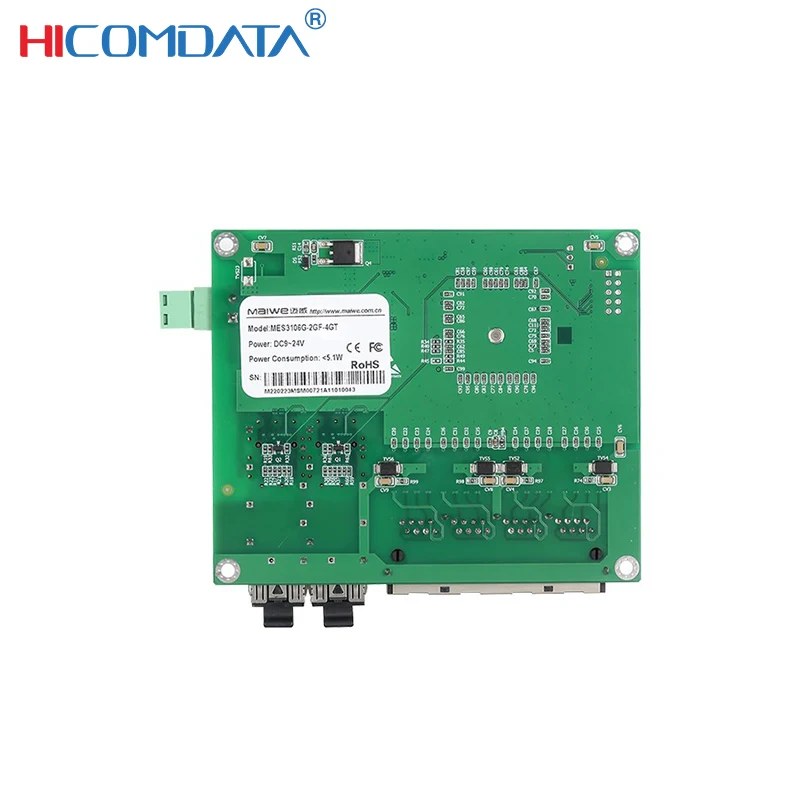 HICOMDATA Ethernet Switch Industrial Switch Module 1000M Gigabit 6 Ports for Automated mining industry