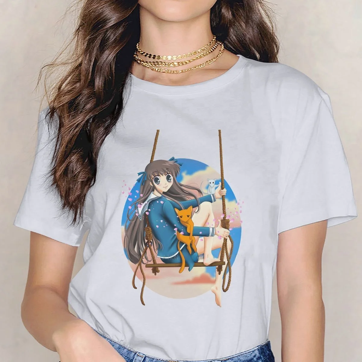 Camiseta Casual con Estampado de Anime Manga de Fruits Basket para Mujer, Marca Tou And Kyo, Material 00%