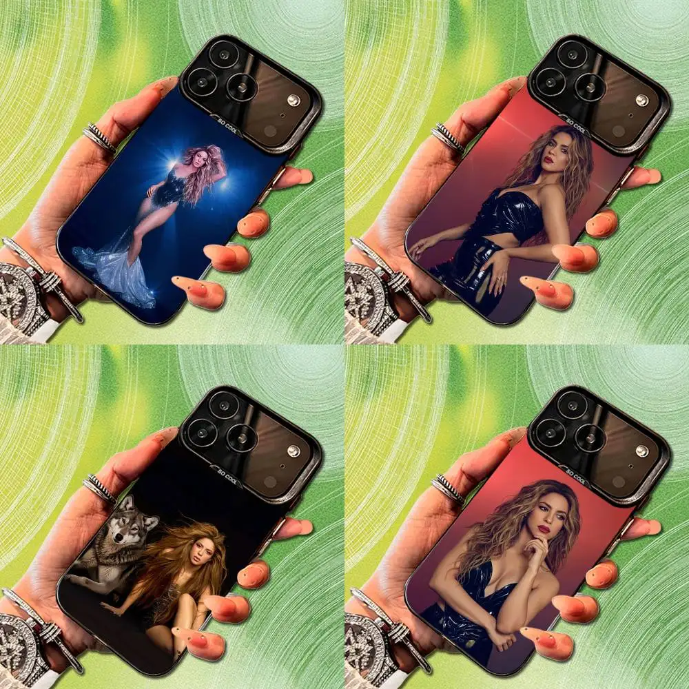 

Singer S-Shakiras Cool Phone Case For iPhone 14,17,13,12,11,16,15,Mini,Pro,SE,XS,MAX,Black Matte Silicone Cover