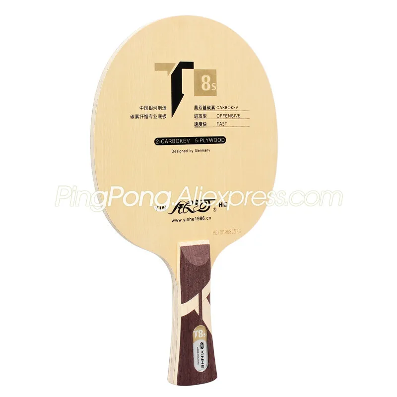 YINHE-T8S هينوكي ALC الكربون مضرب تنس الطاولة بليد ، T8 S حلقة ، سرعة الدوران الهجومية ، بينغ بونغ الخفافيش ، الأصلي