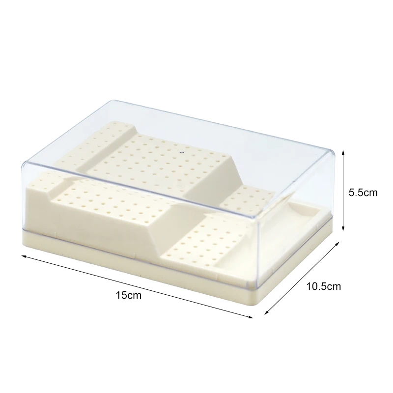 168 Holes Dental Burs Box Plastic Dental Bur Sterilizer Block Holder  Autoclave Case Disinfection Box Dentistry Supplies