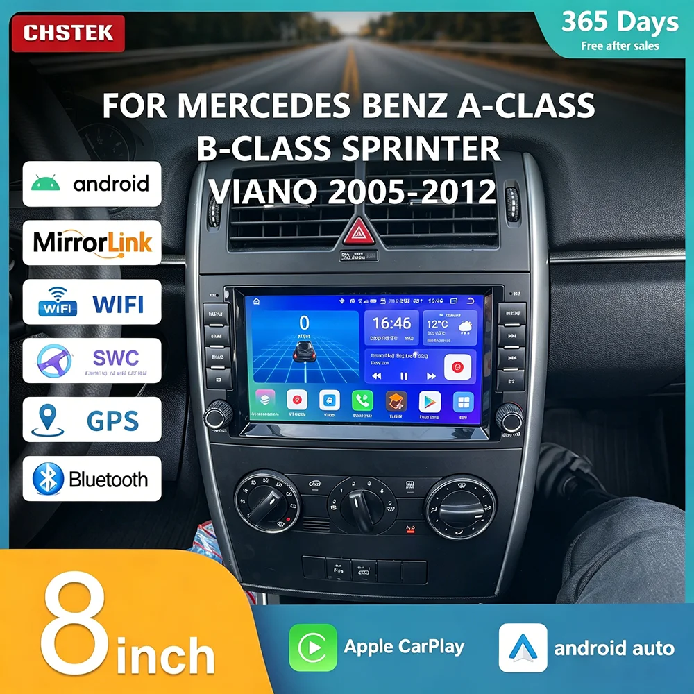 CHSTEK Android Car Radio for Mercedes A B Class W169 B200 W245 Sprinter W906 2005-2012 CarPlay WIFI GPS Bluetooth Multimedia