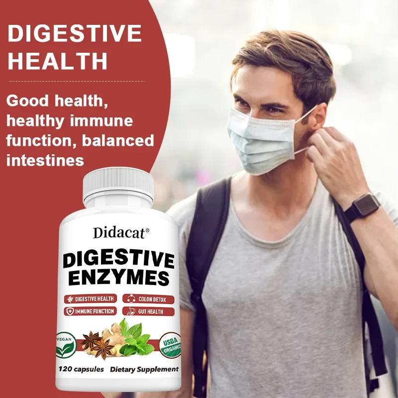 Digestive Enzyme Supplement To Support Digestive Health and Lactose Absorption, Gut Health, Immune Function Support