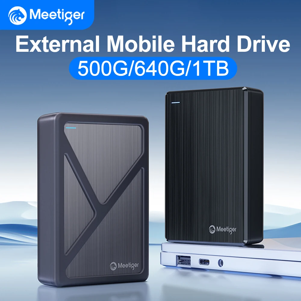 

Meetiger High-speed SSD 1TB External Hard Drive Portable 1TB Mobile Solid State Drive Mass External Hard Disk for Laptop/MAC/PC