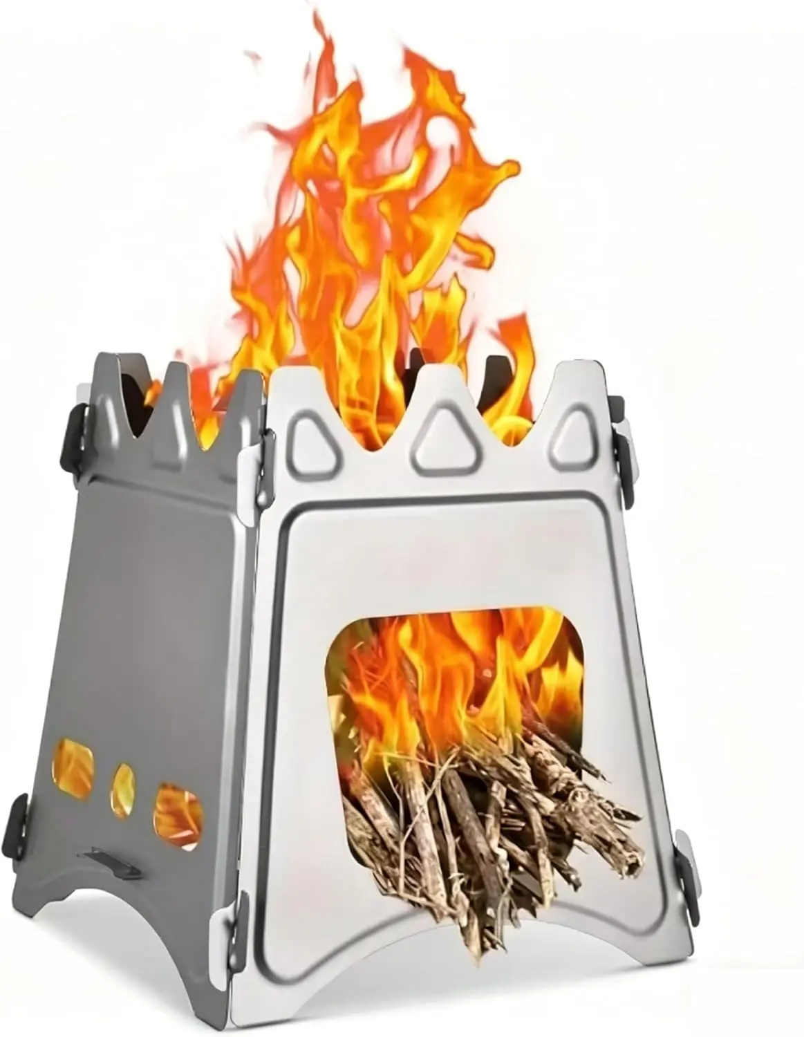 

Camping Wood Stove, Ultralight and Folding Wood-Burning Stoves, Backpacking Stove for Outdoor Hiking Bushcraft Camping Picnic