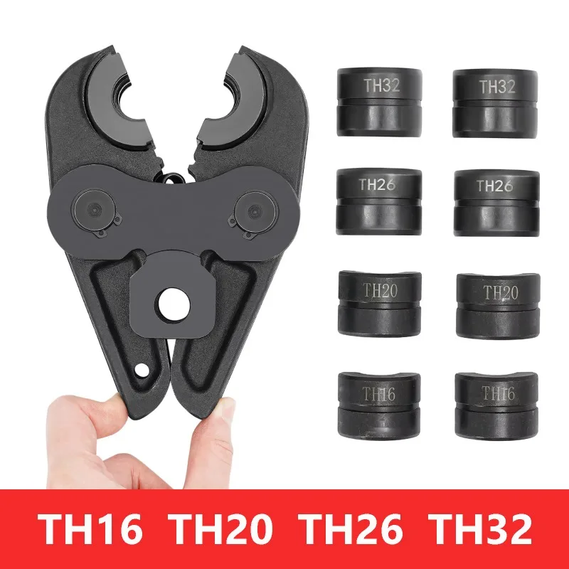 

【Best Choice】Jaw + Molds TH16, TH20, TH26, TH32 Hydraulic pex-al-pex Tube Fittings Pipe Crimping Tool Pliers
