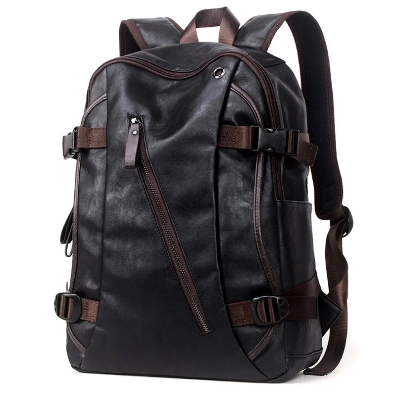 

New Fashion 2016 Faux-leather Backpack Men Bag Casual For Women School Shoulder Tote Free Shipping