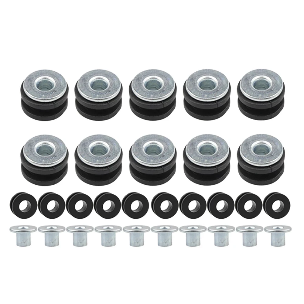 

Premium 30Pcs Motorcycle Rubber Grommets Bolts For Honda Yamaha Suzuki Kawasaki Fairing Rubber Grommets Kit Washer Assortment